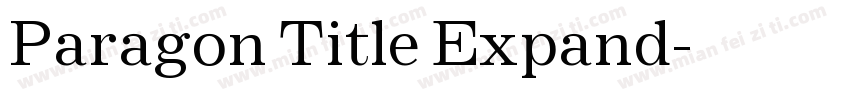 Paragon Title Expand字体转换